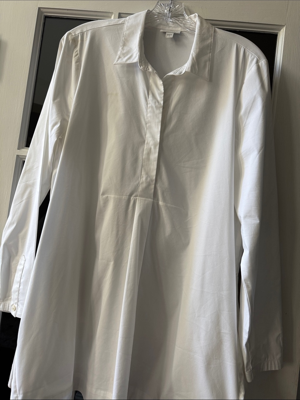 J. Jill White Long-Sleeve Popover Tunic Blouse - Picture 2 of 2